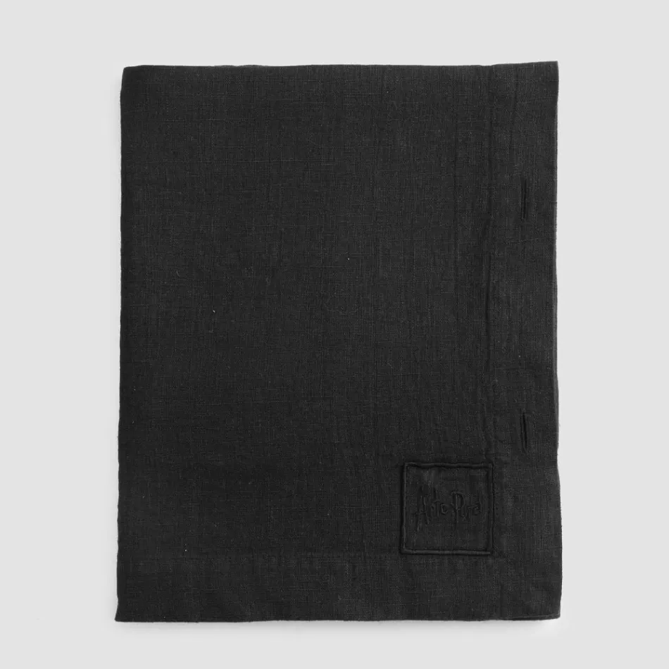 Modulær dug i farvet hør med knaphuller og 10 knapper - Middelhavet Viadurini