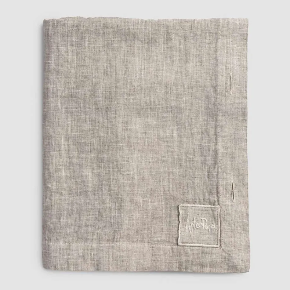 Modulær dug i farvet hør med knaphuller og 10 knapper - Middelhavet Viadurini