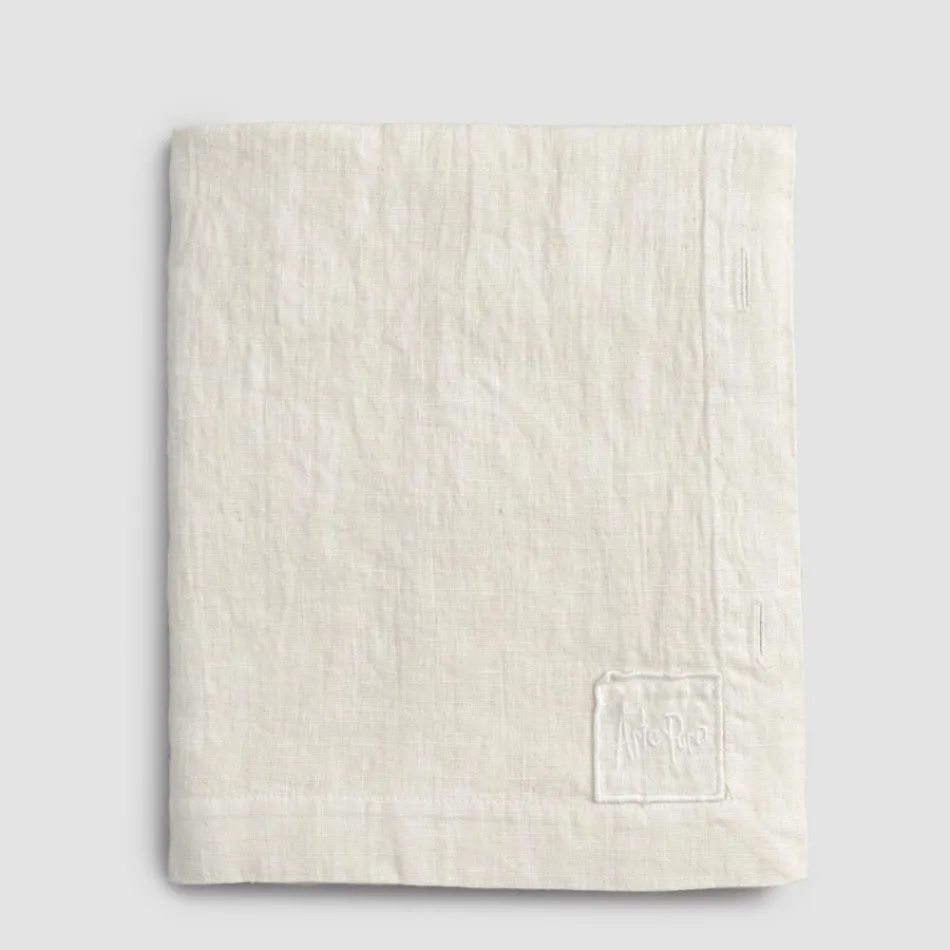 Modulær dug i farvet hør med knaphuller og 10 knapper - Middelhavet Viadurini