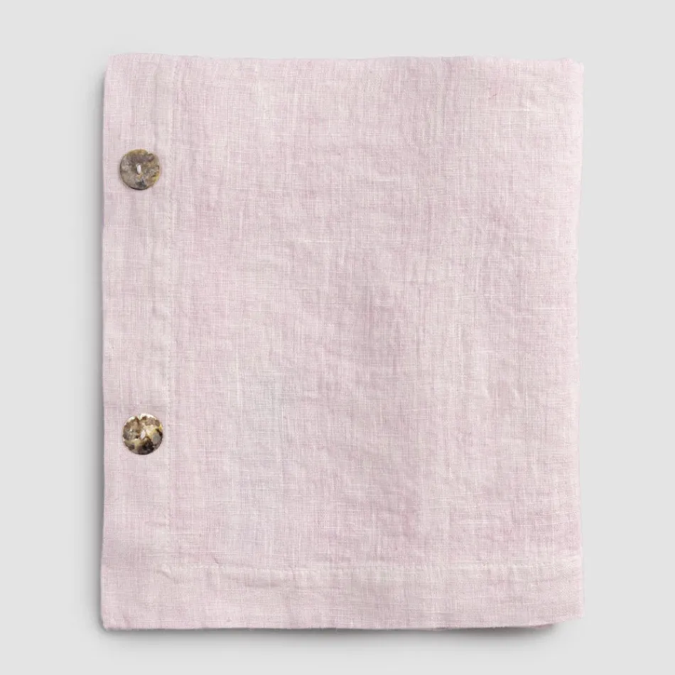 Modulær dug i farvet hør med knaphuller og 10 knapper - Middelhavet Viadurini