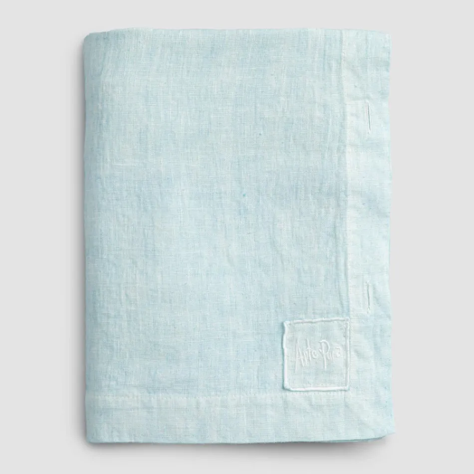 Modulær dug i farvet hør med knaphuller og 10 knapper - Middelhavet Viadurini