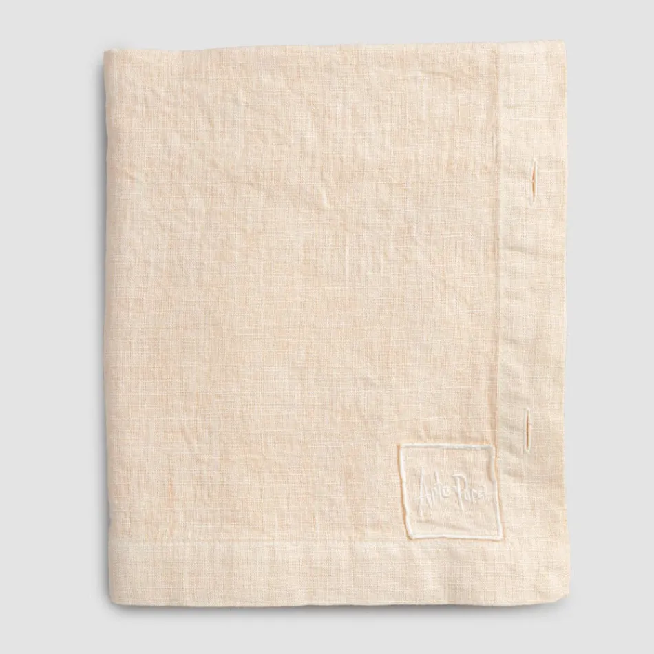 Modulær dug i farvet hør med knaphuller og 10 knapper - Middelhavet Viadurini