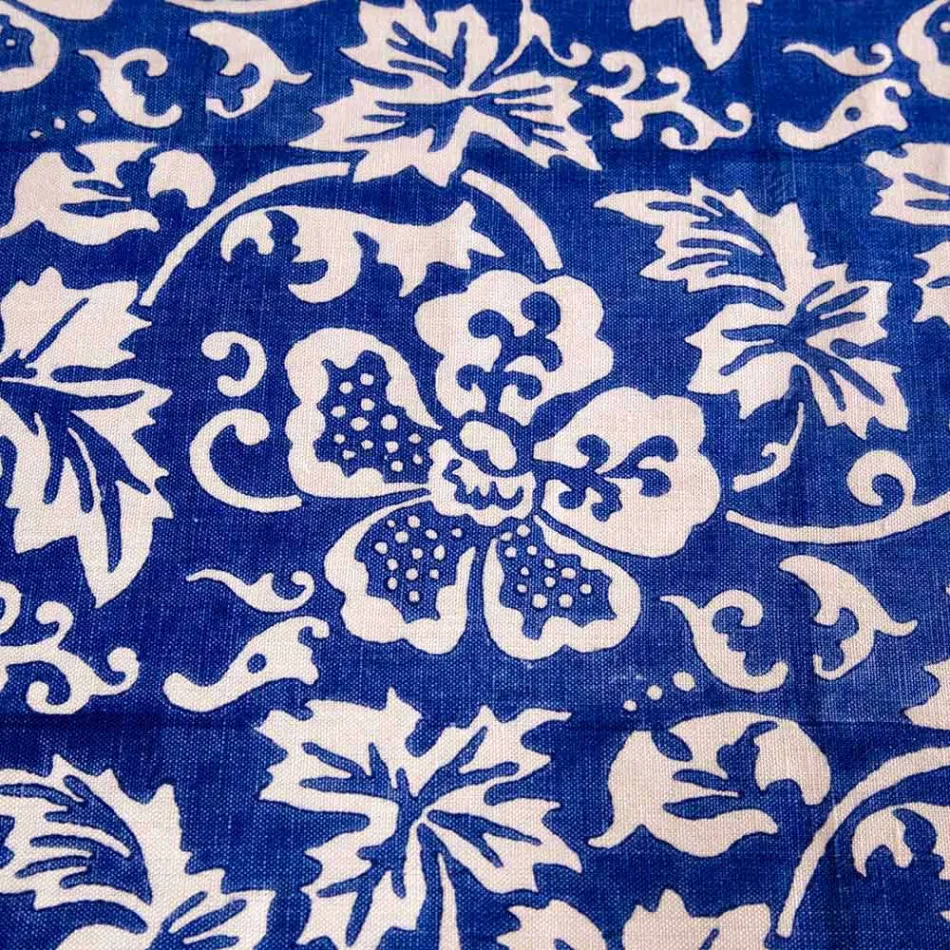 100% italiensk håndlavet linnedduk med et stykke håndtryk - mærker Viadurini