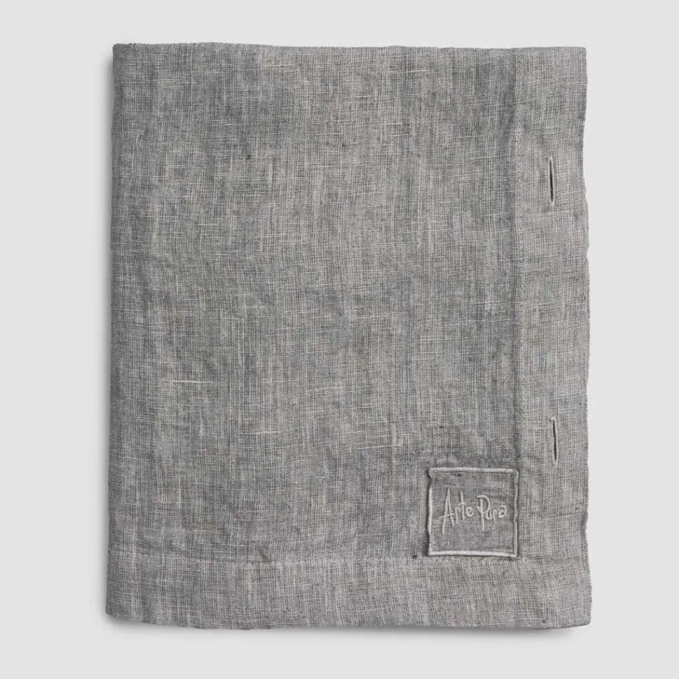 Rektangulær linneddug med knaphuller og 10 knapper, luksus - Middelhavet Viadurini