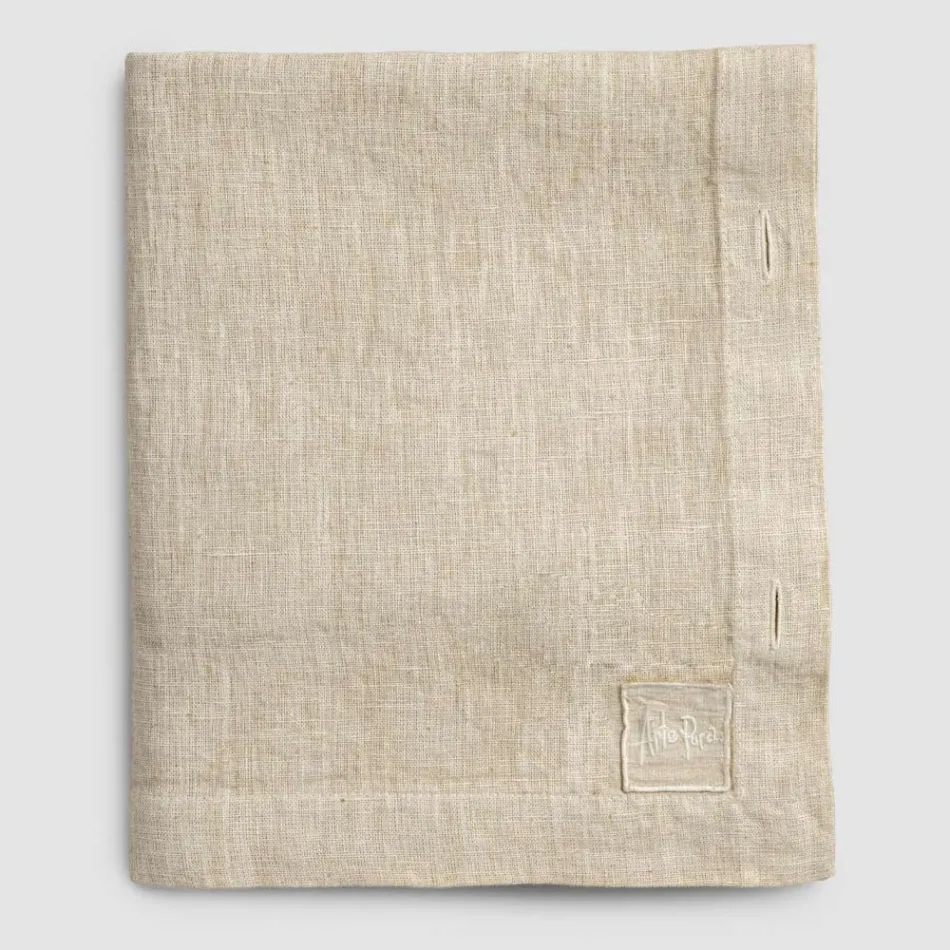 Rektangulær linneddug med knaphuller og 10 knapper, luksus - Middelhavet Viadurini