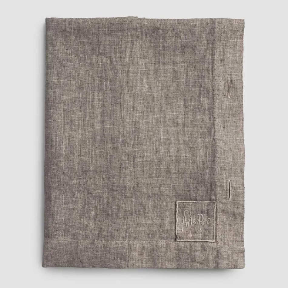 Rektangulær linneddug med knaphuller og 10 knapper, luksus - Middelhavet Viadurini