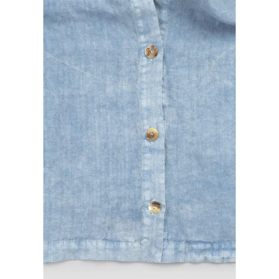 Rektangulær linneddug med knaphuller og 10 knapper, luksus - Middelhavet Viadurini