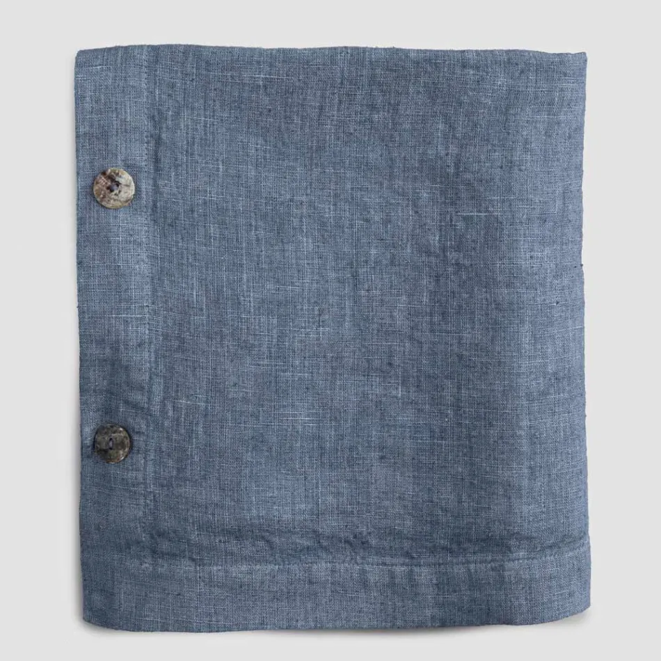 Rektangulær hørdug med knaphuller og 12 luksusknapper - Middelhavet Viadurini