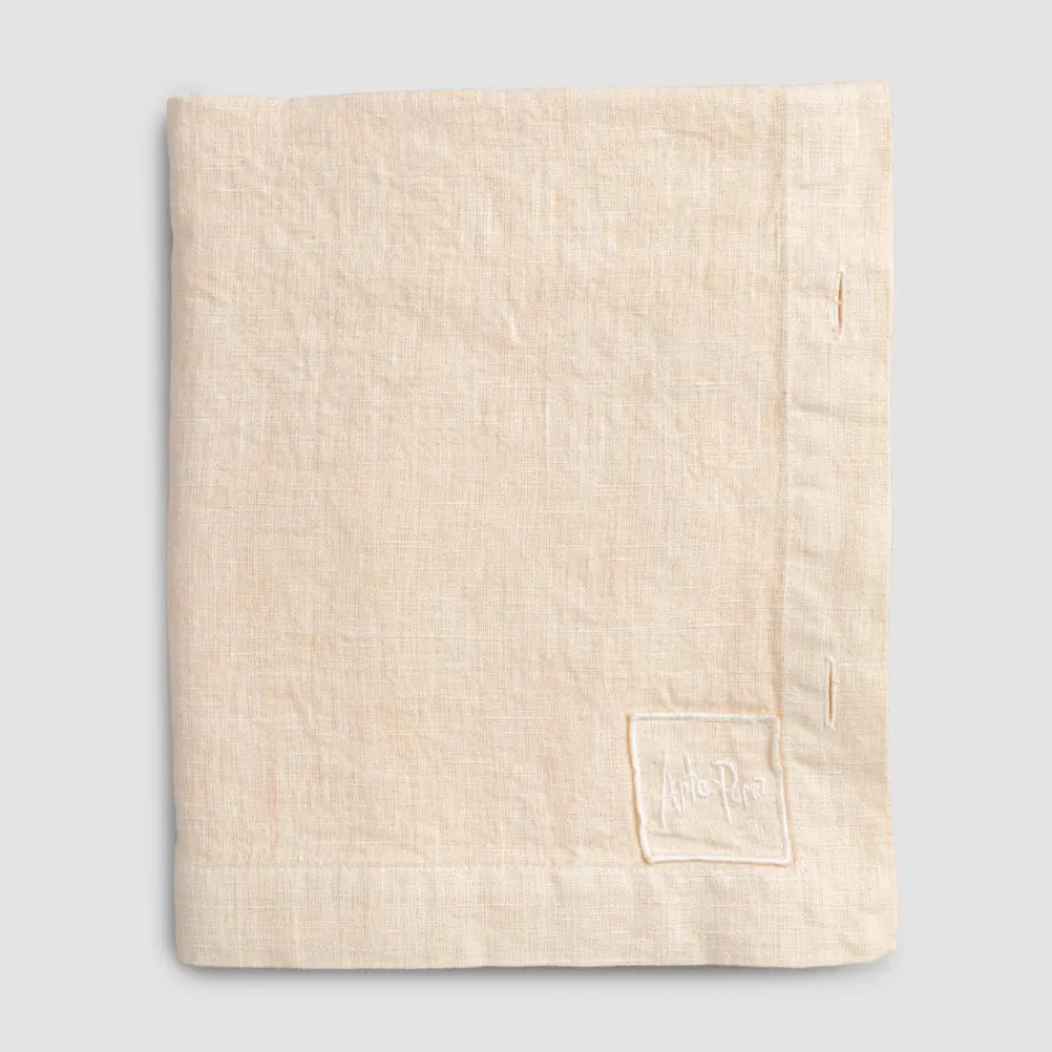 Rektangulær hørdug med knaphuller og 12 luksusknapper - Middelhavet Viadurini