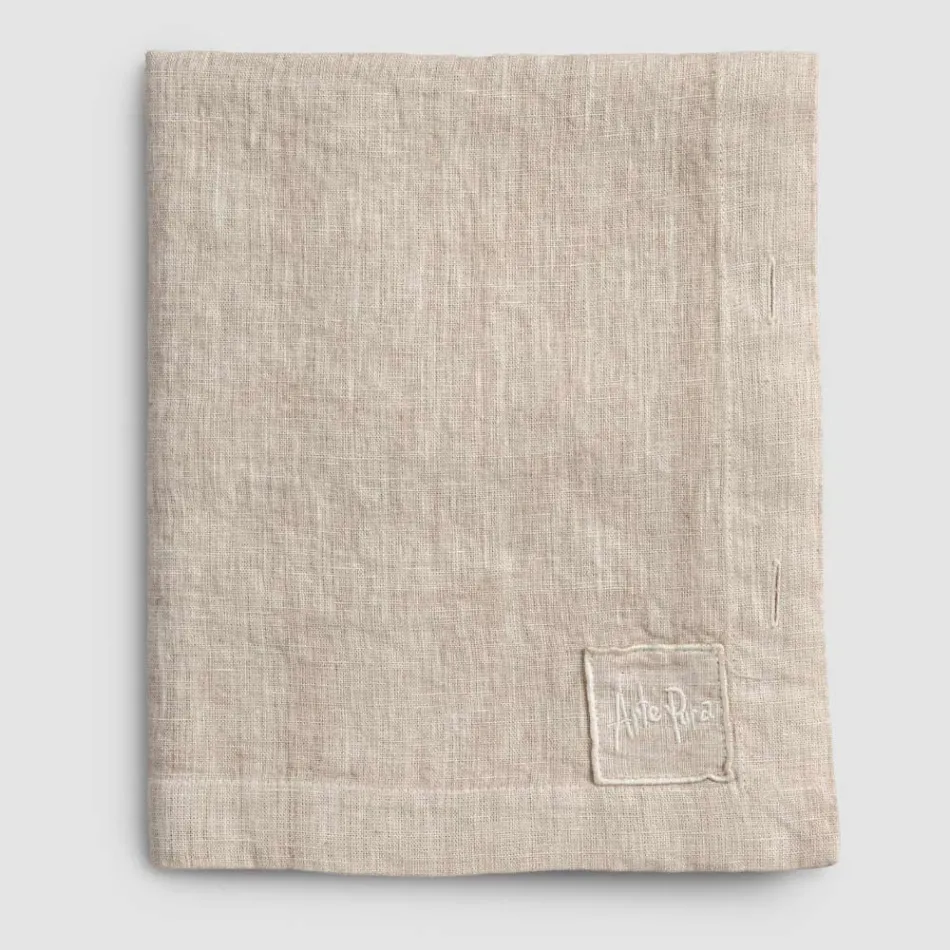 Rektangulær hørdug med knaphuller og 12 luksusknapper - Middelhavet Viadurini