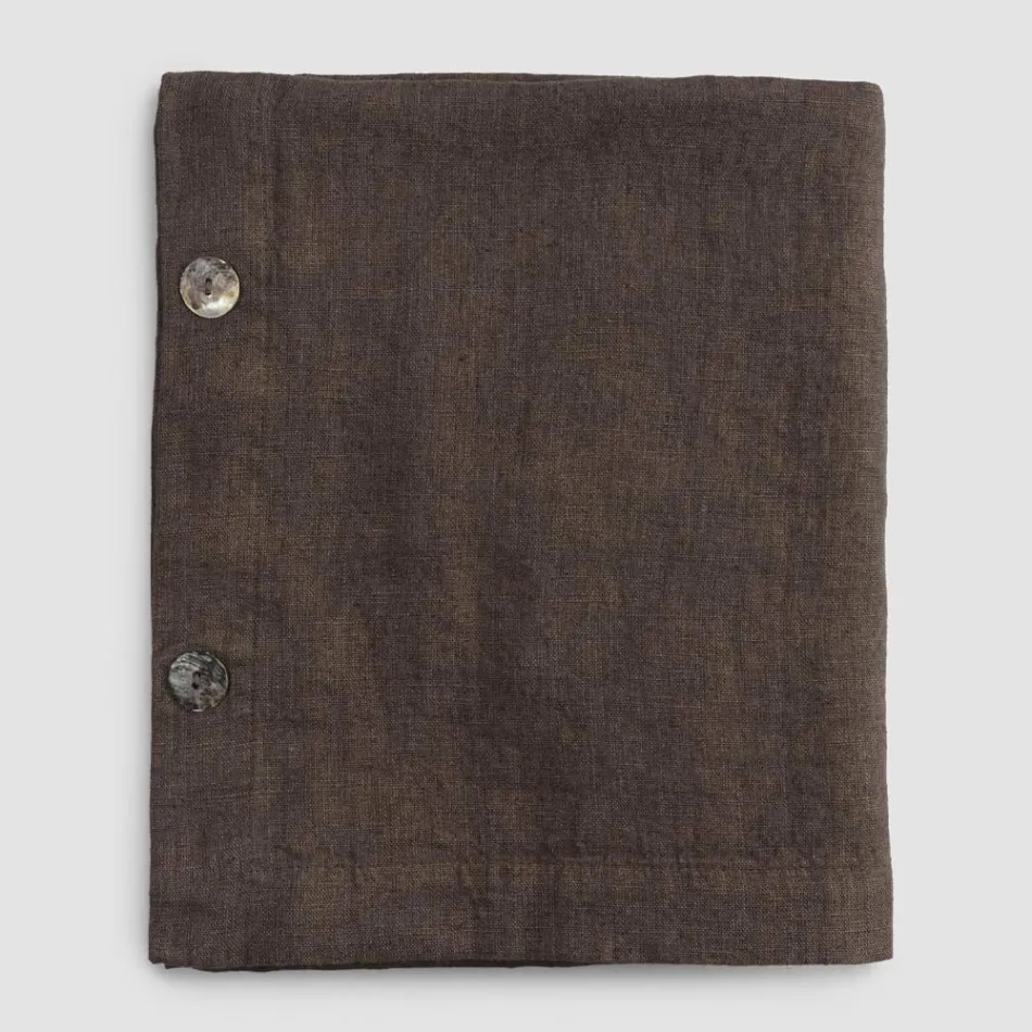 Rektangulær hørdug med knaphuller og 12 luksusknapper - Middelhavet Viadurini