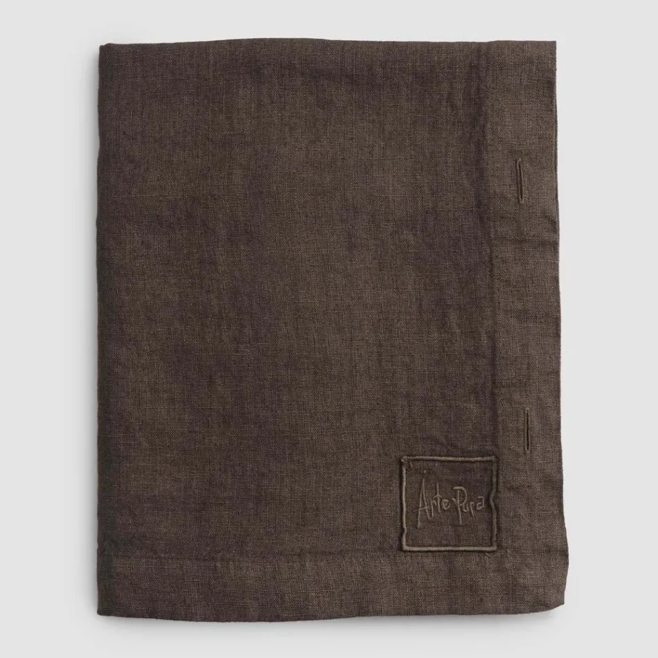 Rektangulær hørdug med knaphuller og 12 luksusknapper - Middelhavet Viadurini