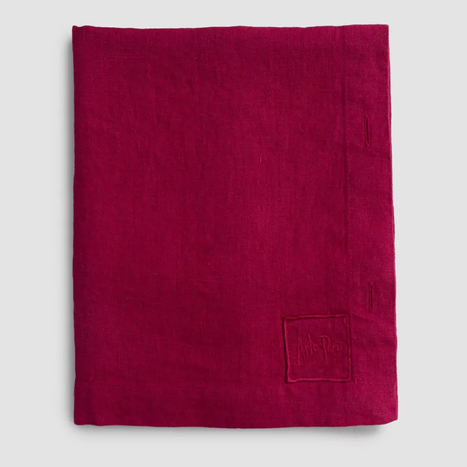 Rektangulær hørdug med knaphuller og 12 luksusknapper - Middelhavet Viadurini