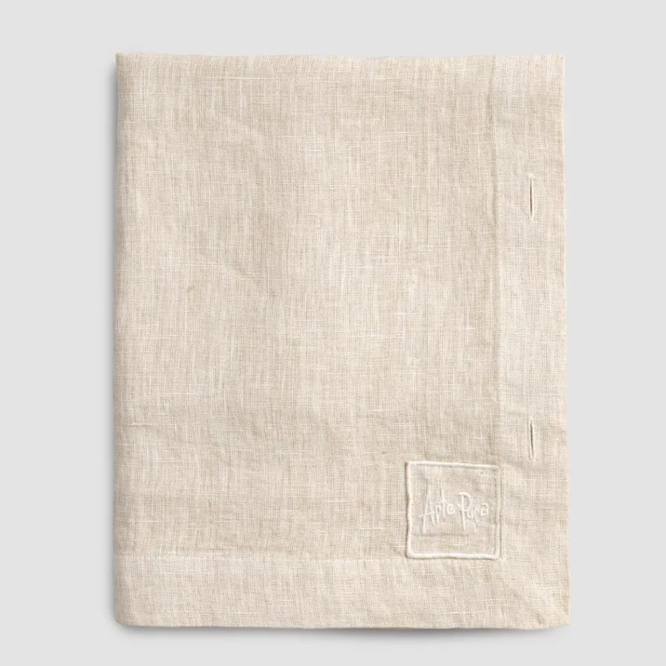 Luksus modulært farvet hørdug med knaphuller og 12 knapper - Middelhavet Viadurini