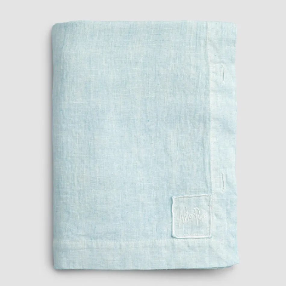 Luksus modulært farvet hørdug med knaphuller og 12 knapper - Middelhavet Viadurini