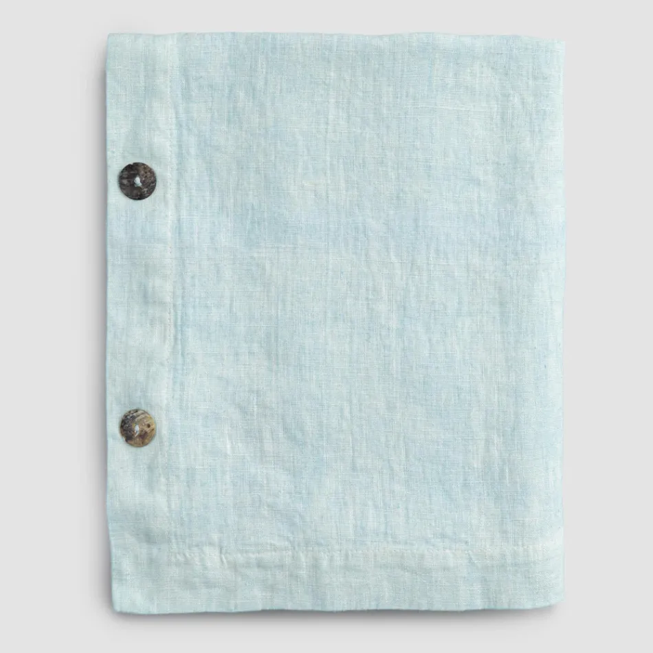 Luksus modulært farvet hørdug med knaphuller og 12 knapper - Middelhavet Viadurini