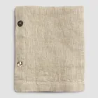 Luksus modulært farvet hørdug med knaphuller og 12 knapper - Middelhavet Viadurini