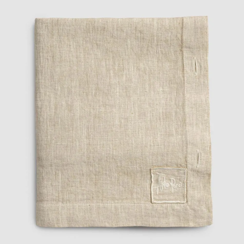 Luksus modulært farvet hørdug med knaphuller og 12 knapper - Middelhavet Viadurini