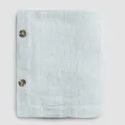 Luksus modulært farvet hørdug med knaphuller og 12 knapper - Middelhavet Viadurini