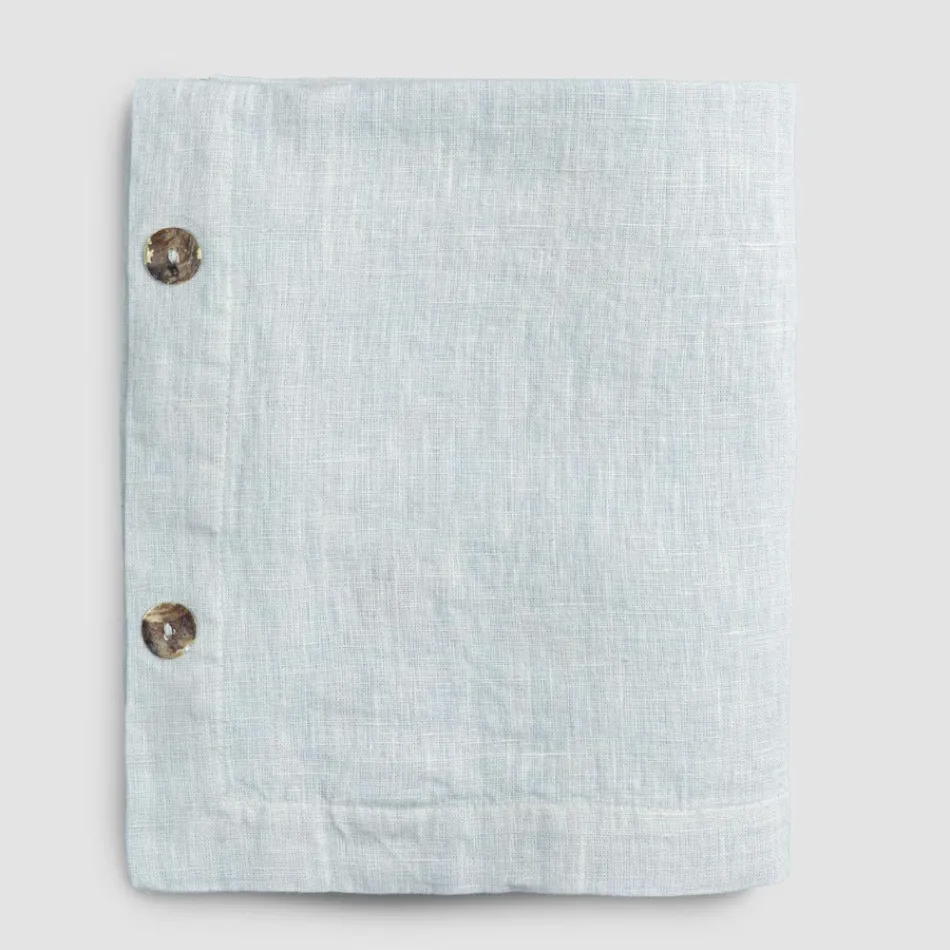 Luksus modulært farvet hørdug med knaphuller og 12 knapper - Middelhavet Viadurini