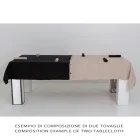 Luksus modulært farvet hørdug med knaphuller og 12 knapper - Middelhavet Viadurini