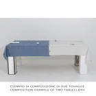 Luksus modulært farvet hørdug med knaphuller og 12 knapper - Middelhavet Viadurini