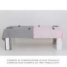 Luksus modulært farvet hørdug med knaphuller og 12 knapper - Middelhavet Viadurini