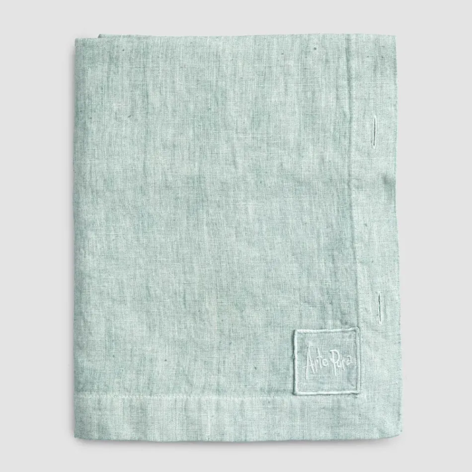 Luksus modulært farvet hørdug med knaphuller og 12 knapper - Middelhavet Viadurini