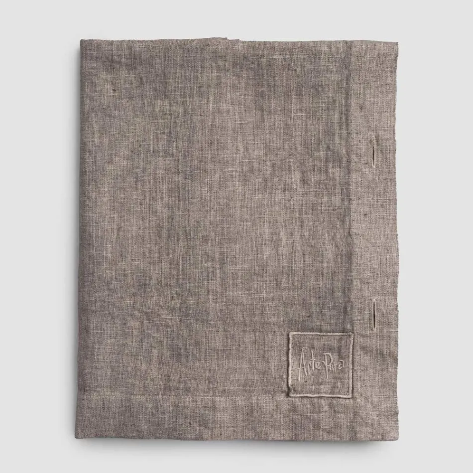 Luksus modulært farvet hørdug med knaphuller og 12 knapper - Middelhavet Viadurini