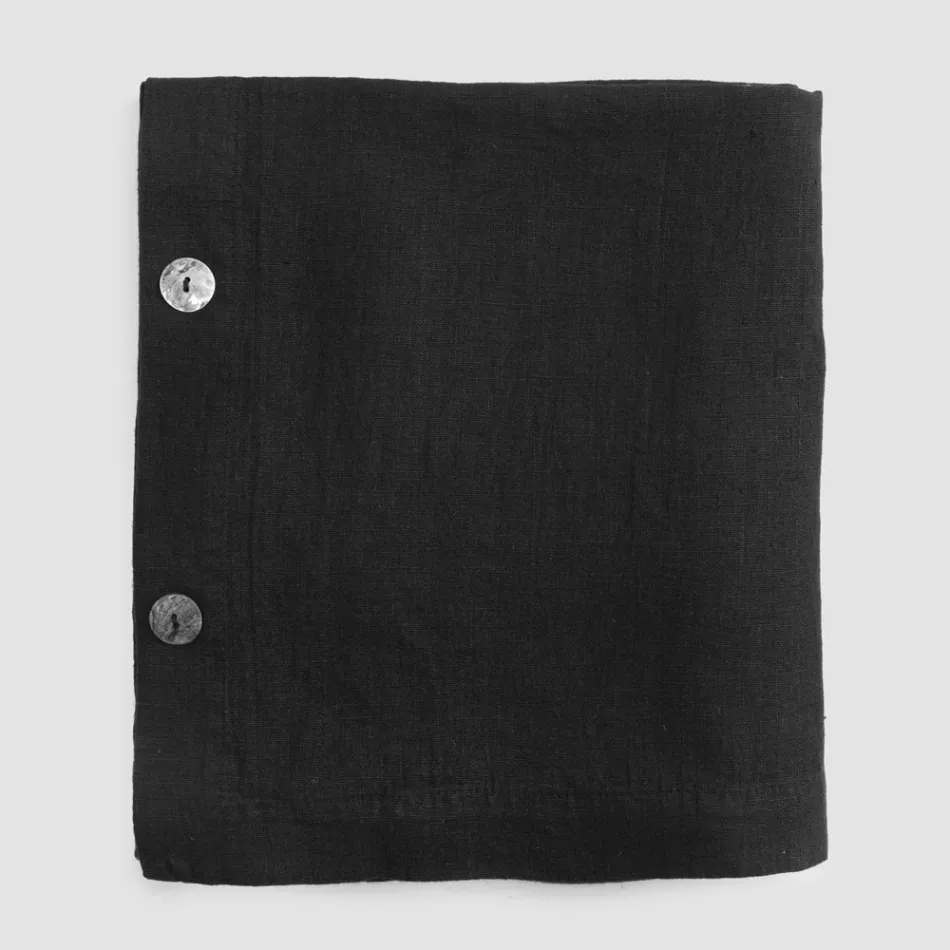 Luksus modulært farvet hørdug med knaphuller og 12 knapper - Middelhavet Viadurini