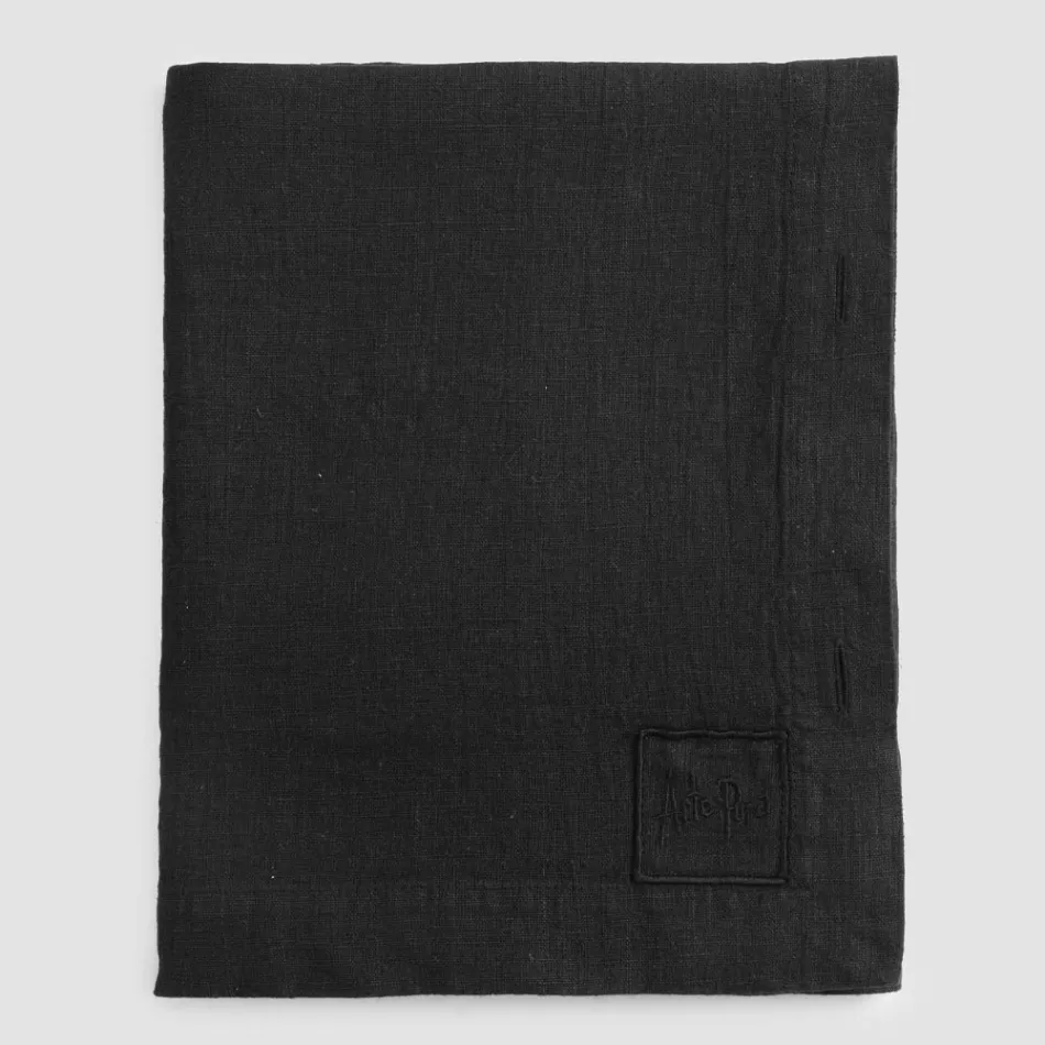 Luksus modulært farvet hørdug med knaphuller og 12 knapper - Middelhavet Viadurini