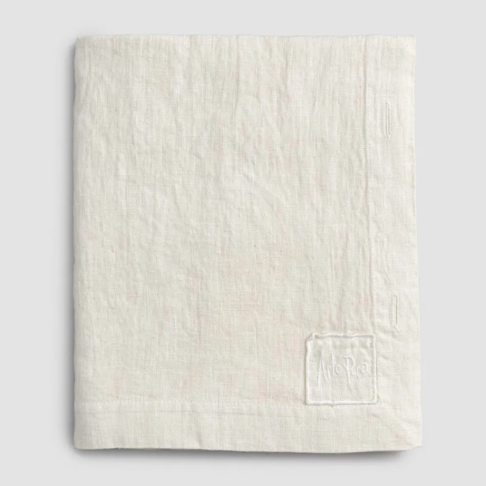 Luksus modulært farvet hørdug med knaphuller og 12 knapper - Middelhavet Viadurini