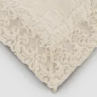 Beige linned Firkantet dug med Artisan Luxury Farnese Lace - Kippel Viadurini