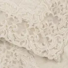 Beige linned Firkantet dug med Artisan Luxury Farnese Lace - Kippel Viadurini