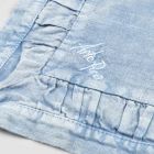 Amerikanske dækkeservietter i lyseblå eller retro linned med prægning, 2 stk - Milone Viadurini