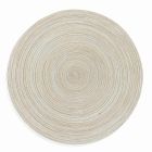 Runde amerikanske dækkeservietter i hvid eller brun polyester 12 stk - Zanette Viadurini