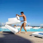 Trona svævende stol hvid design lavet i Italien Viadurini