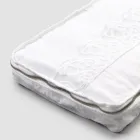 Stor rejsetaske i hør med italiensk luksus Sinergia-blonde - Randall Viadurini