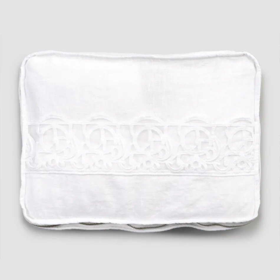 Stor rejsetaske i hør med italiensk luksus Sinergia-blonde - Randall Viadurini