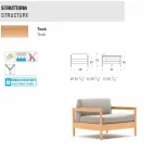 Varaschin Bali moderne udendørs lænestol i polstret stof Viadurini