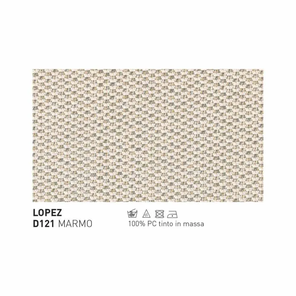 Varaschin Bali moderne udendørs lænestol i polstret stof Viadurini