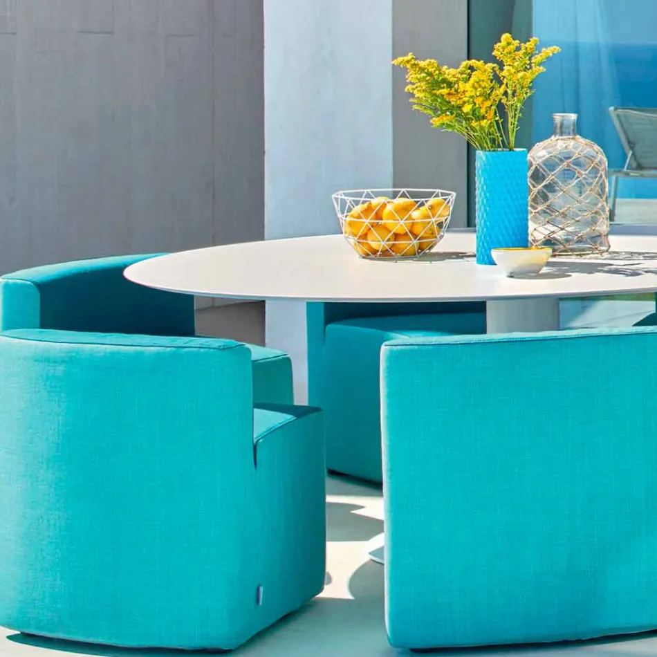 Varaschin Big In & Out havebord + 8 moderne design lænestole Viadurini