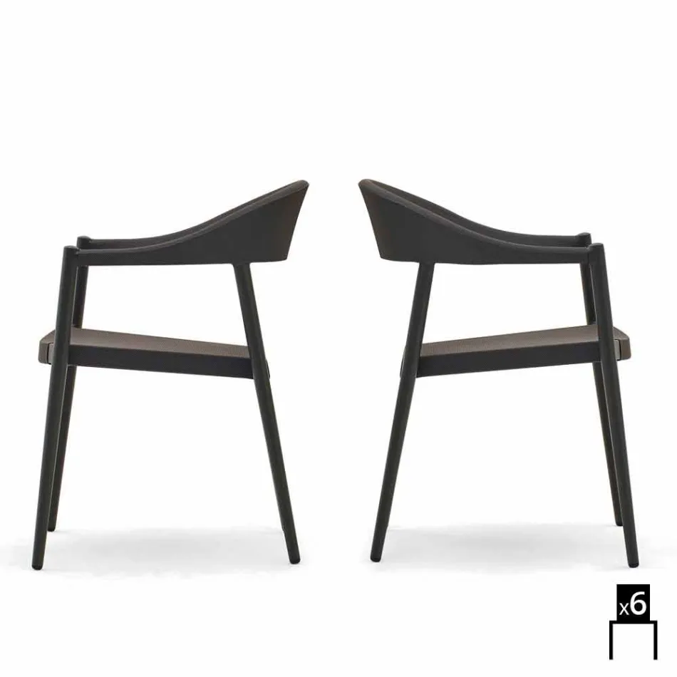 Varaschin Clever stol i moderne design have, 6 stykker Viadurini