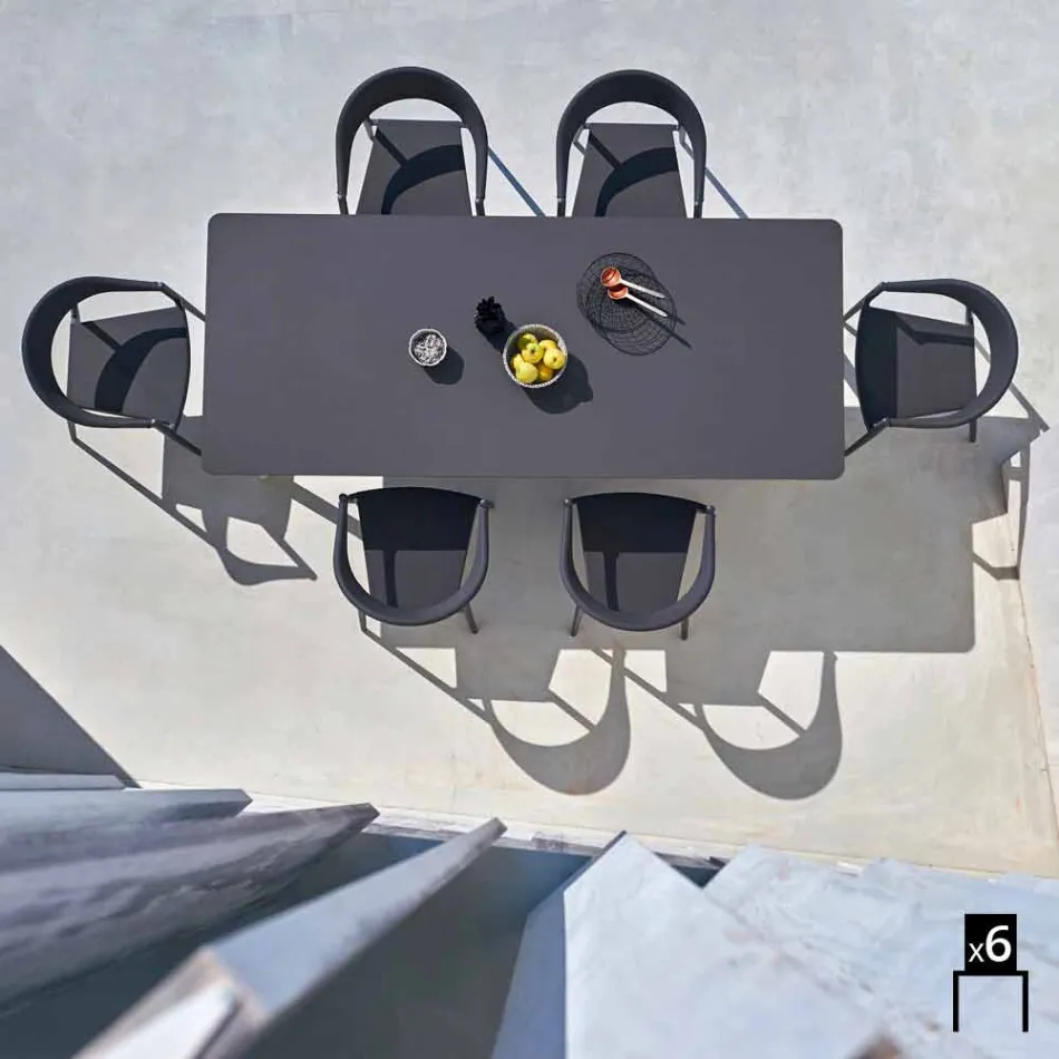 Varaschin Clever stol i moderne design have, 6 stykker Viadurini