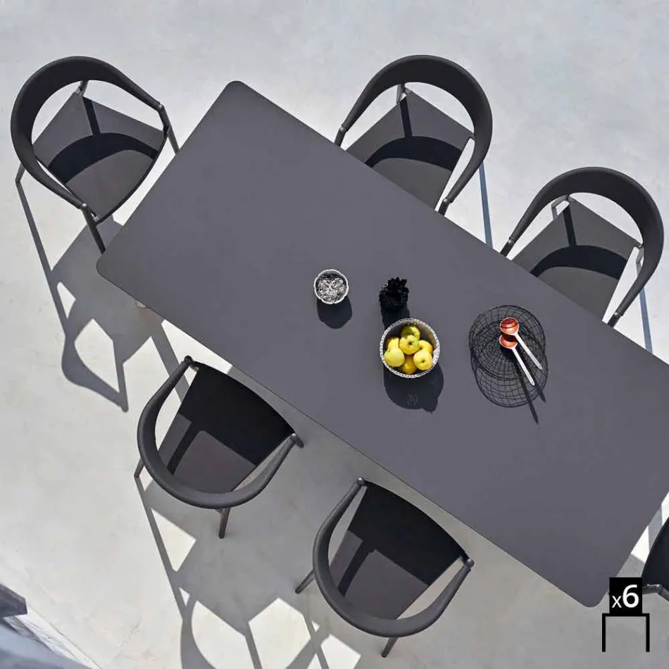 Varaschin Clever stol i moderne design have, 6 stykker Viadurini