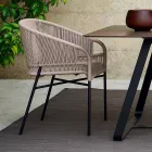 Varaschin Cricket stol med håndvævede ydre, 2 stykker Viadurini