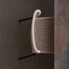 Varaschin Cricket udendørs stol moderne vævet i hånden, 2 stk Viadurini