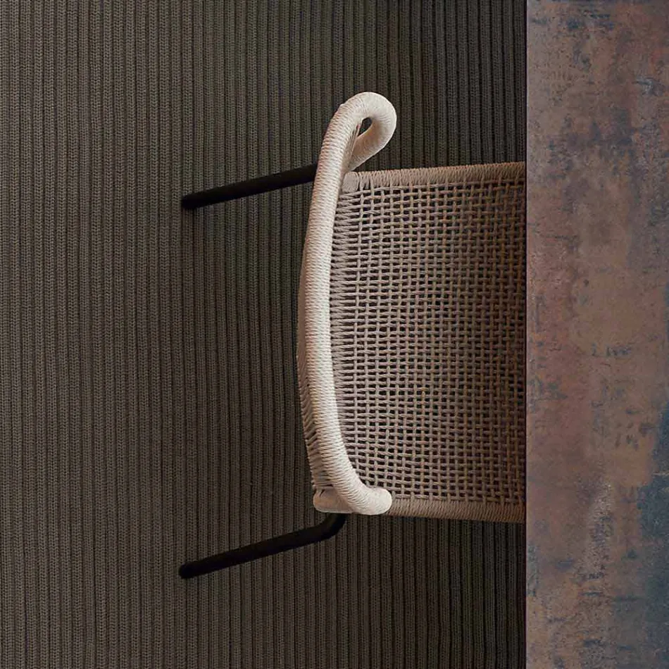 Varaschin Cricket udendørs stol moderne vævet i hånden, 2 stk Viadurini