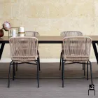 Varaschin Cricket udendørs stol moderne vævet i hånden, 2 stk Viadurini