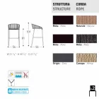 Varaschin Cricket taburet topmoderne havedesign, 2 stk Viadurini